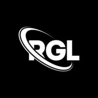 rgl logotyp. rgl brev. rgl brev logotyp design. initialer rgl logotyp länkad med cirkel och versaler monogram logotyp. rgl typografi för teknik, företag och fastighetsmärke. vektor