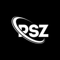 PSZ-Logo. psz-Brief. psz-Brief-Logo-Design. Initialen psz-Logo verbunden mit Kreis und Monogramm-Logo in Großbuchstaben. psz-typografie für technologie-, geschäfts- und immobilienmarke. vektor