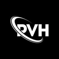 pvh logotyp. pvh brev. pvh bokstavslogotypdesign. initialer pvh logotyp länkad med cirkel och versaler monogram logotyp. pvh typografi för teknik, företag och fastighetsmärke. vektor