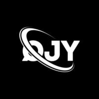 qjy-Logo. qjy Brief. qjy-Buchstaben-Logo-Design. Initialen qjy-Logo verbunden mit Kreis und Monogramm-Logo in Großbuchstaben. qjy typografie für technologie-, geschäfts- und immobilienmarke. vektor