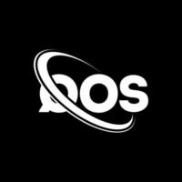 qos logotyp. qos brev. qos bokstavslogotypdesign. initialer qos logotyp länkad med cirkel och versaler monogram logotyp. qos typografi för teknik, företag och fastighetsmärke. vektor