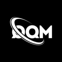 qqm logotyp. qqm bokstav. qqm bokstavslogotypdesign. initialer qqm logotyp länkad med cirkel och versaler monogram logotyp. qqm typografi för teknik, företag och fastighetsmärke. vektor