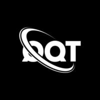 qqt-Logo. qqt-Brief. qqt-Buchstaben-Logo-Design. Initialen qqt-Logo verbunden mit Kreis und Monogramm-Logo in Großbuchstaben. qqt-typografie für technologie-, geschäfts- und immobilienmarke. vektor