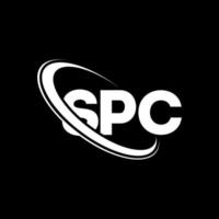 spc-Logo. spc-Brief. spc-Brief-Logo-Design. Initialen SPC-Logo, verbunden mit Kreis und Monogramm-Logo in Großbuchstaben. spc-typografie für technologie-, geschäfts- und immobilienmarken. vektor