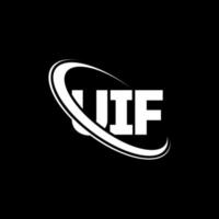 uif-Logo. uif-Brief. uif-Buchstaben-Logo-Design. Initialen uif-Logo verbunden mit Kreis und Monogramm-Logo in Großbuchstaben. uif-typografie für technologie-, geschäfts- und immobilienmarke. vektor