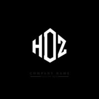 HDZ-Brief-Logo-Design mit Polygonform. HDZ-Polygon- und Würfelform-Logo-Design. hdz Sechseck-Vektor-Logo-Vorlage in weißen und schwarzen Farben. hdz-monogramm, geschäfts- und immobilienlogo. vektor