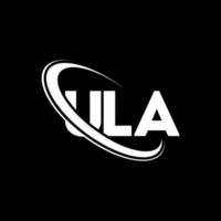 ula logotyp. ula brev. ula bokstavslogotyp design. initialer ula logotyp länkad med cirkel och versaler monogram logotyp. ula typografi för teknik, företag och fastighetsmärke. vektor