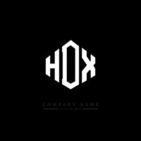 hdx-Buchstaben-Logo-Design mit Polygonform. Hdx-Polygon- und Würfelform-Logo-Design. hdx Hexagon-Vektor-Logo-Vorlage in weißen und schwarzen Farben. hdx-monogramm, geschäfts- und immobilienlogo. vektor