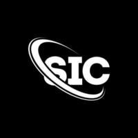 Sic-Logo. sic Brief. Sic-Brief-Logo-Design. Initialen sic-Logo verbunden mit Kreis und Monogramm-Logo in Großbuchstaben. sic typografie für technologie, business und immobilienmarke. vektor