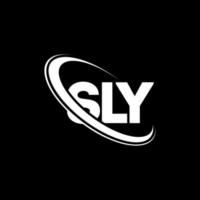 sly logotyp. slug brev. sly letter logo design. initialer sly logotyp länkad med cirkel och versaler monogram logotyp. sly typografi för teknik, affärs- och fastighetsmärke. vektor