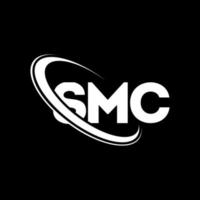 smc-Logo. smc-Brief. SMC-Brief-Logo-Design. Initialen smc-Logo verbunden mit Kreis und Monogramm-Logo in Großbuchstaben. smc-typografie für technologie-, geschäfts- und immobilienmarke. vektor