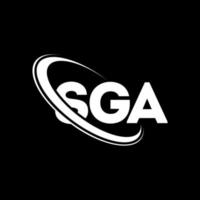 sga-Logo. ein Brief. sga-Buchstaben-Logo-Design. Initialen-Sga-Logo, verbunden mit Kreis und Monogramm-Logo in Großbuchstaben. sga typografie für technologie-, geschäfts- und immobilienmarke. vektor