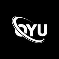 Oyu-Logo. Oyu-Brief. Oyu-Brief-Logo-Design. Initialen Oyu-Logo verbunden mit Kreis und Monogramm-Logo in Großbuchstaben. Oyu-Typografie für Technologie-, Geschäfts- und Immobilienmarke. vektor
