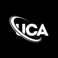 uca-Logo. uca brief. uca-Brief-Logo-Design. Initialen uca-Logo verbunden mit Kreis und Monogramm-Logo in Großbuchstaben. uca-typografie für technologie-, geschäfts- und immobilienmarke. vektor
