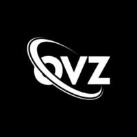 ovz-Logo. ovz Brief. ovz-Brief-Logo-Design. Initialen ovz-Logo verbunden mit Kreis und Monogramm-Logo in Großbuchstaben. ovz Typografie für Technologie-, Business- und Immobilienmarke. vektor