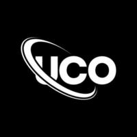 uco logotyp. uco brev. uco bokstavslogotypdesign. initialer uco logotyp länkad med cirkel och versaler monogram logotyp. uco typografi för teknik, företag och fastighetsmärke. vektor