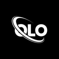 olo logotyp. olo brev. olo brev logotyp design. initialer olo logotyp länkad med cirkel och versaler monogram logotyp. olo typografi för teknik, företag och fastighetsmärke. vektor