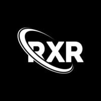 rxr-Logo. rxr-Brief. rxr-Brief-Logo-Design. Initialen rxr-Logo verbunden mit Kreis und Monogramm-Logo in Großbuchstaben. rxr-typografie für technologie-, geschäfts- und immobilienmarke. vektor