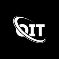 oit logotyp. oit brev. oit brev logotyp design. initialer oit logotyp länkad med cirkel och versaler monogram logotyp. oit typografi för teknik, affärs- och fastighetsmärke. vektor