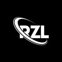 rzl-Logo. rzl-Brief. rzl-Brief-Logo-Design. Initialen rzl-Logo verbunden mit Kreis und Monogramm-Logo in Großbuchstaben. rzl typografie für technologie-, geschäfts- und immobilienmarke. vektor