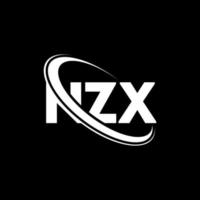 nzx-Logo. nzx-Brief. nzx-Buchstaben-Logo-Design. Initialen nzx-Logo verbunden mit Kreis und Monogramm-Logo in Großbuchstaben. nzx-typografie für technologie-, geschäfts- und immobilienmarke. vektor