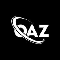 oaz logotyp. oaz brev. oaz brev logotyp design. initialer oaz logotyp länkad med cirkel och versaler monogram logotyp. oaz typografi för teknik, företag och fastighetsmärke. vektor