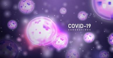 lila Coronavirus-Infektion vektor