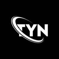 tyn logotyp. tyn brev. tyn brev logotyp design. initialer tyn logotyp länkad med cirkel och versaler monogram logotyp. tyn typografi för teknik, företag och fastighetsmärke. vektor