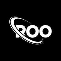 roo logotyp. roo brev. roo bokstavs logotyp design. initialer roo logotyp länkad med cirkel och versaler monogram logotyp. roo typografi för teknik, företag och fastighetsmärke. vektor