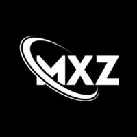 mxz-Logo. mxz-Brief. mxz-Brief-Logo-Design. mxz-Logo mit Initialen, verbunden mit einem Kreis und einem Monogramm-Logo in Großbuchstaben. mxz-Typografie für Technologie-, Geschäfts- und Immobilienmarken. vektor