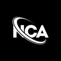 nca-Logo. NCA-Brief. nca-Buchstaben-Logo-Design. Initialen nca-Logo verbunden mit Kreis und Monogramm-Logo in Großbuchstaben. nca-typografie für technologie-, geschäfts- und immobilienmarke. vektor