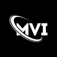 mvi logotyp. mvi brev. mvi brev logotyp design. initialer mvi logotyp länkad med cirkel och versaler monogram logotyp. mvi typografi för teknik, företag och fastighetsmärke. vektor