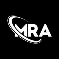 mra-Logo. mra brief. MRA-Brief-Logo-Design. Initialen MRA-Logo verbunden mit Kreis und Monogramm-Logo in Großbuchstaben. mra-typografie für technologie-, geschäfts- und immobilienmarke. vektor