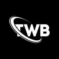 twb logotyp. twb brev. twb brev logotyp design. initialer twb logotyp länkad med cirkel och versaler monogram logotyp. twb typografi för teknik, företag och fastighetsmärke. vektor