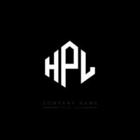 HPL-Brief-Logo-Design mit Polygonform. HPL-Polygon- und Würfelform-Logo-Design. HPL Sechseck-Vektor-Logo-Vorlage in weißen und schwarzen Farben. hpl-monogramm, geschäfts- und immobilienlogo. vektor