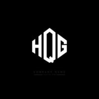 hqg-Buchstaben-Logo-Design mit Polygonform. hqg Polygon- und Würfelform-Logo-Design. hqg Sechseck-Vektor-Logo-Vorlage in weißen und schwarzen Farben. hqg-monogramm, geschäfts- und immobilienlogo. vektor