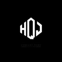 hqj-Buchstaben-Logo-Design mit Polygonform. hqj Polygon- und Würfelform-Logo-Design. hqj Sechseck-Vektor-Logo-Vorlage in weißen und schwarzen Farben. hqj-monogramm, geschäfts- und immobilienlogo. vektor