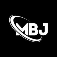 mbj-Logo. mbj brief. mbj-Buchstaben-Logo-Design. Initialen mbj-Logo verbunden mit Kreis und Monogramm-Logo in Großbuchstaben. mbj Typografie für Technologie-, Business- und Immobilienmarke. vektor
