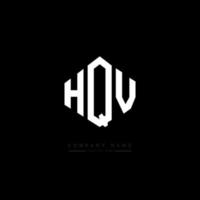 hqv-Buchstaben-Logo-Design mit Polygonform. hqv Polygon- und Würfelform-Logo-Design. hqv Sechseck-Vektor-Logo-Vorlage in weißen und schwarzen Farben. hqv-monogramm, geschäfts- und immobilienlogo. vektor