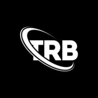 trb-Logo. trb-Brief. trb-Buchstaben-Logo-Design. Initialen trb-Logo verbunden mit Kreis und Monogramm-Logo in Großbuchstaben. trb typografie für technologie, business und immobilienmarke. vektor