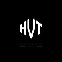 hvt-Buchstaben-Logo-Design mit Polygonform. hvt Polygon- und Würfelform-Logo-Design. hvt Sechseck-Vektor-Logo-Vorlage in weißen und schwarzen Farben. hvt-monogramm, geschäfts- und immobilienlogo. vektor