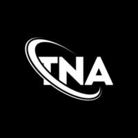 tna-Logo. tna-Brief. tna-Brief-Logo-Design. Initialen tna-Logo verbunden mit Kreis und Monogramm-Logo in Großbuchstaben. tna-Typografie für Technologie-, Geschäfts- und Immobilienmarken. vektor