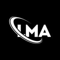 lma logotyp. lma brev. lma bokstavslogotypdesign. initialer lma logotyp länkad med cirkel och versaler monogram logotyp. lma typografi för teknik, företag och fastighetsmärke. vektor