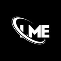 lme logotyp. lme brev. lme bokstavslogotypdesign. initialer lme logotyp länkad med cirkel och versaler monogram logotyp. lme typografi för teknik, företag och fastighetsmärke. vektor