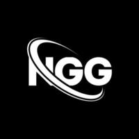 ngg logotyp. ngg brev. ngg bokstavslogotypdesign. initialer ngg logotyp länkad med cirkel och versaler monogram logotyp. ngg typografi för teknik, företag och fastighetsmärke. vektor