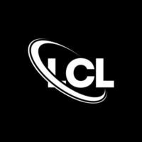 lcl-Logo. lcl-Brief. lcl-Buchstaben-Logo-Design. Initialen lcl-Logo verbunden mit Kreis und Monogramm-Logo in Großbuchstaben. lcl-typografie für technologie-, geschäfts- und immobilienmarke. vektor