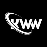 kww logotyp. kww brev. kww bokstavslogotypdesign. initialer kww logotyp länkad med cirkel och versaler monogram logotyp. kww typografi för teknik, företag och fastighetsmärke. vektor