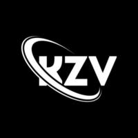 kzv logotyp. kzv brev. kzv bokstavslogotypdesign. initialer kzv logotyp länkad med cirkel och versaler monogram logotyp. kzv typografi för teknik, företag och fastighetsmärke. vektor