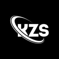 kzs logotyp. kzs brev. kzs bokstavslogotypdesign. initialer kzs logotyp länkad med cirkel och versaler monogram logotyp. kzs typografi för teknik, affärs- och fastighetsmärke. vektor