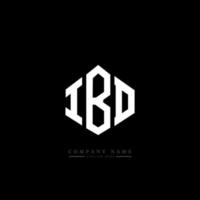 ibd brev logotyp design med polygon form. ibd polygon och kub form logotyp design. ibd hexagon vektor logotyp mall vita och svarta färger. ibd-monogram, affärs- och fastighetslogotyp.